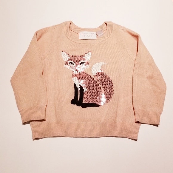 The Children's Place Other - Fox Sequined Baby Cozy Sweater Shirt